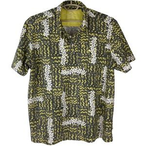 Tommy Bahama Polo Shirt Mens XXL Island Zone Short Sleeve Hawaiian 2XL Gray Golf